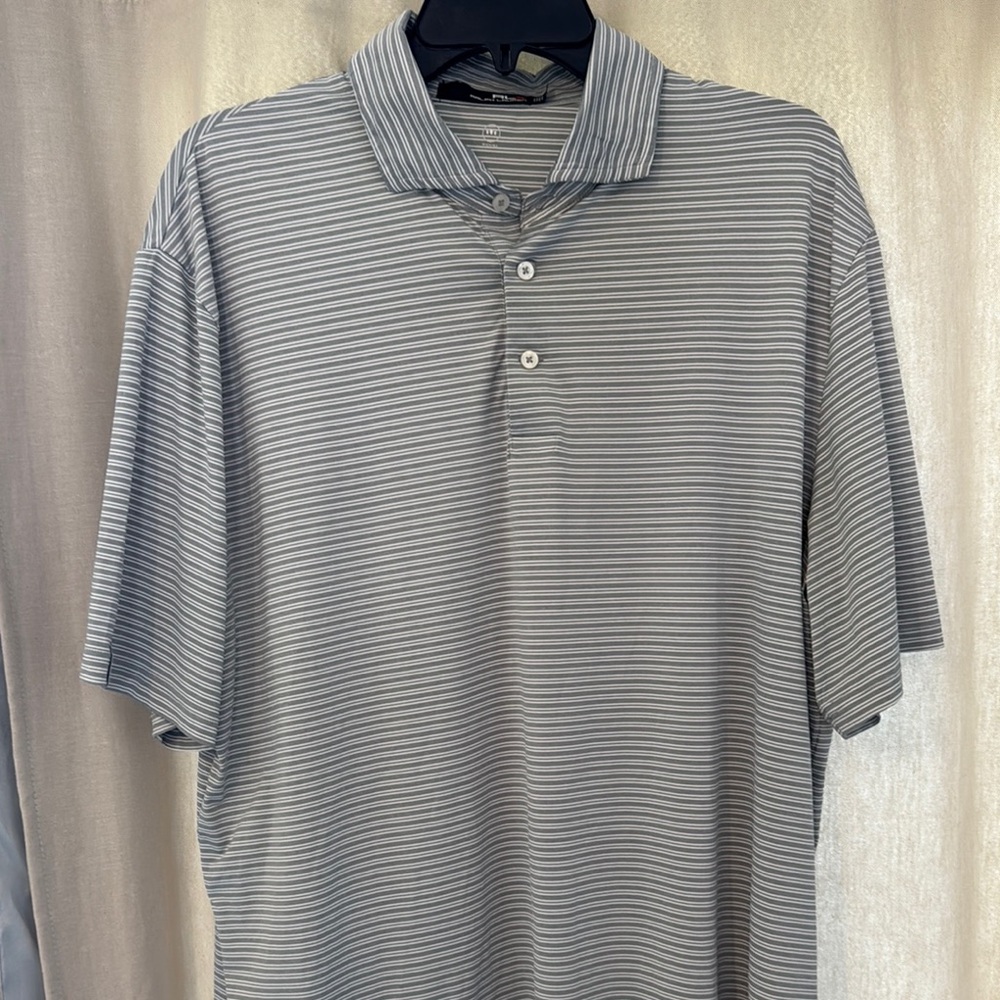 RLX Ralph Lauren Gray Polo Shirt Lightweight Breathable Fabric Golf